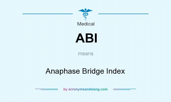 What does ABI mean? It stands for Anaphase Bridge Index
