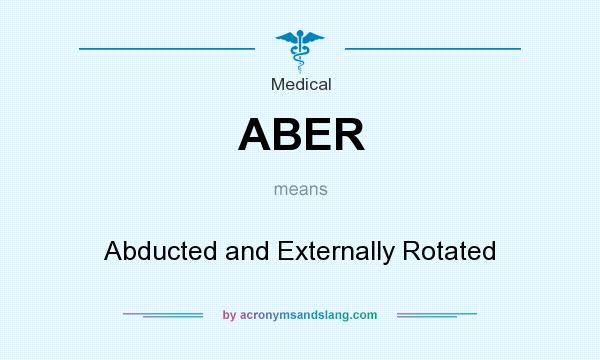What does ABER mean? It stands for Abducted and Externally Rotated