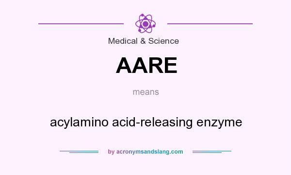 What does AARE mean? It stands for acylamino acid-releasing enzyme