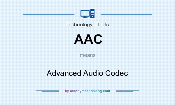 What does AAC mean? It stands for Advanced Audio Codec