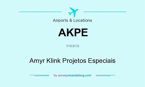 What does AKPE mean? It stands for Amyr Klink Projetos Especiais