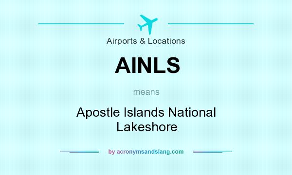 What does AINLS mean? It stands for Apostle Islands National Lakeshore