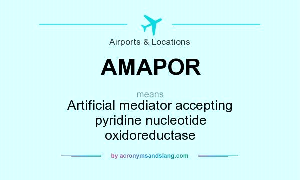What does AMAPOR mean? It stands for Artificial mediator accepting pyridine nucleotide oxidoreductase