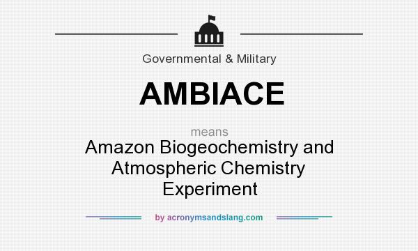 What does AMBIACE mean? It stands for Amazon Biogeochemistry and Atmospheric Chemistry Experiment