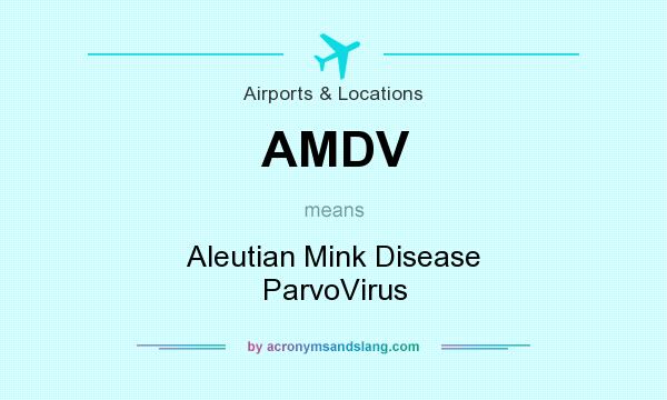 What does AMDV mean? It stands for Aleutian Mink Disease ParvoVirus