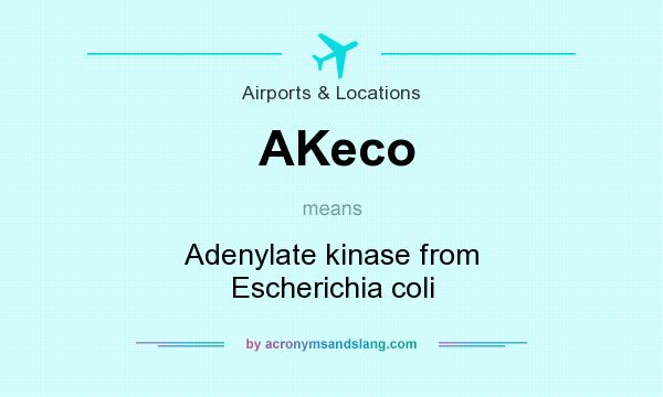 What does AKeco mean? It stands for Adenylate kinase from Escherichia coli