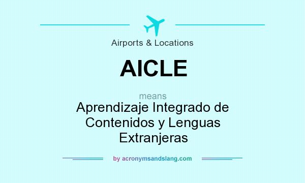 What does AICLE mean? It stands for Aprendizaje Integrado de Contenidos y Lenguas Extranjeras