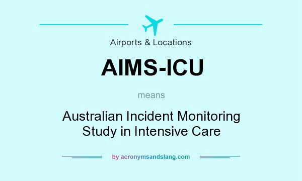 What does AIMS-ICU mean? It stands for Australian Incident Monitoring Study in Intensive Care