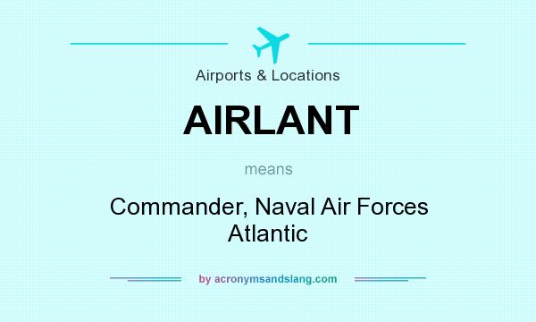 What does AIRLANT mean? It stands for Commander, Naval Air Forces Atlantic