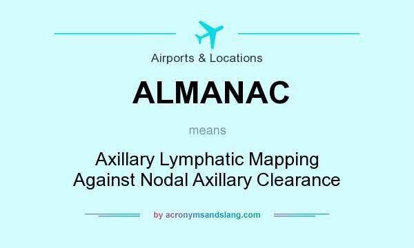 What does ALMANAC mean? It stands for Axillary Lymphatic Mapping Against Nodal Axillary Clearance