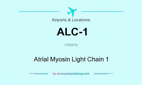 What does ALC-1 mean? It stands for Atrial Myosin Light Chain 1