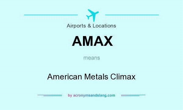 What does AMAX mean? It stands for American Metals Climax
