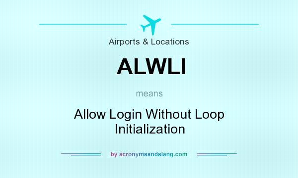 What does ALWLI mean? It stands for Allow Login Without Loop Initialization