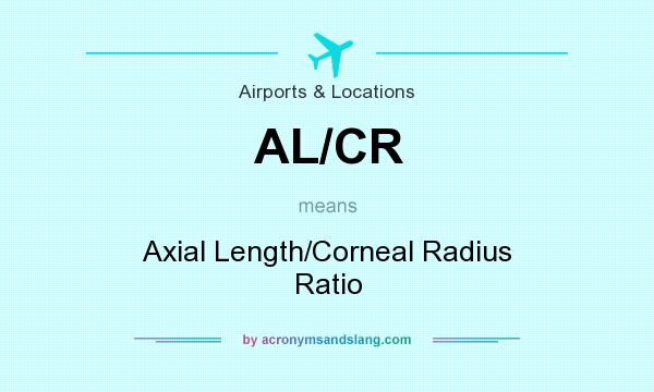 What does AL/CR mean? It stands for Axial Length/Corneal Radius Ratio