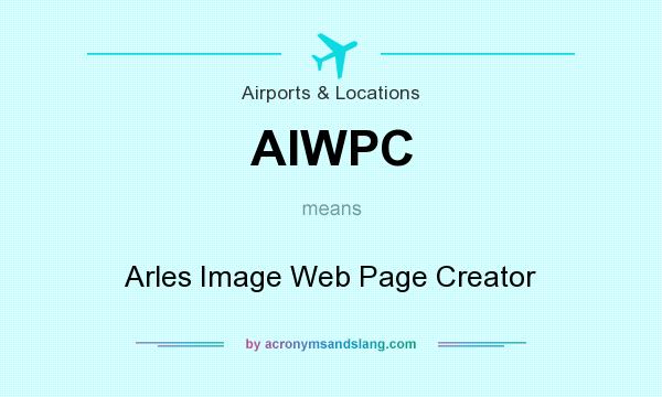 What does AIWPC mean? It stands for Arles Image Web Page Creator