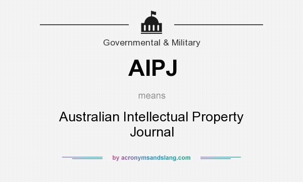 What does AIPJ mean? It stands for Australian Intellectual Property Journal