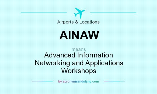 What does AINAW mean? It stands for Advanced Information Networking and Applications Workshops