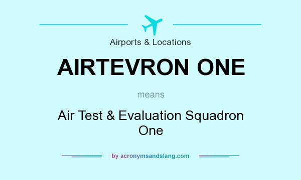 What does AIRTEVRON ONE mean? It stands for Air Test & Evaluation Squadron One