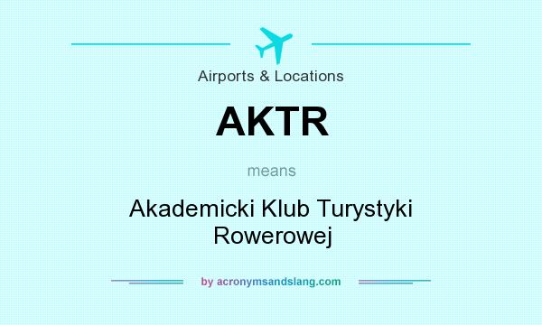 What does AKTR mean? It stands for Akademicki Klub Turystyki Rowerowej