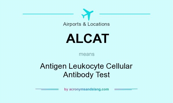 What does ALCAT mean? It stands for Antigen Leukocyte Cellular Antibody Test