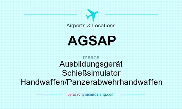 What does AGSAP mean? It stands for Ausbildungsgerät Schießsimulator Handwaffen/Panzerabwehrhandwaffen