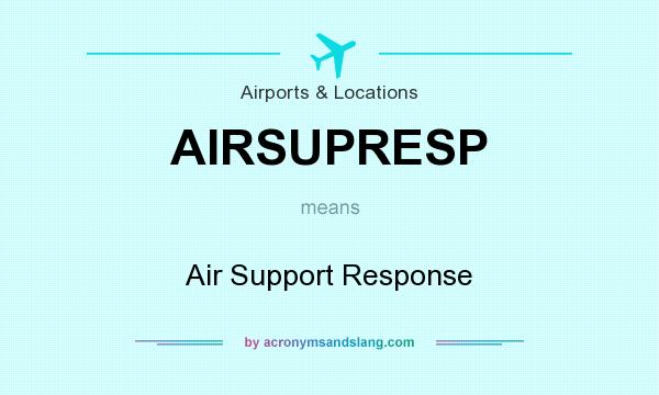 What does AIRSUPRESP mean? It stands for Air Support Response