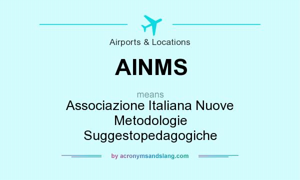What does AINMS mean? It stands for Associazione Italiana Nuove Metodologie Suggestopedagogiche