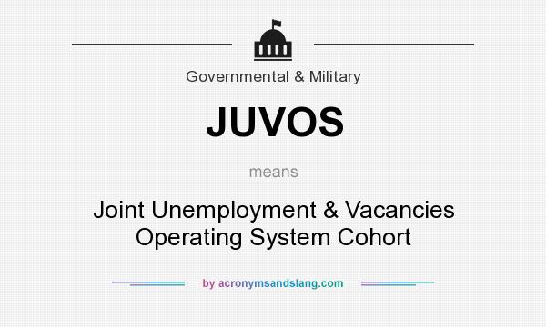 What does JUVOS mean? It stands for Joint Unemployment & Vacancies Operating System Cohort