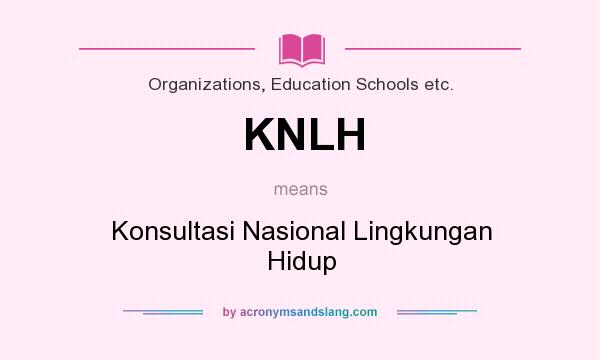 What does KNLH mean? It stands for Konsultasi Nasional Lingkungan Hidup