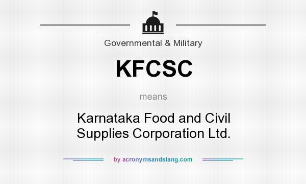 What does KFCSC mean? It stands for Karnataka Food and Civil Supplies Corporation Ltd.