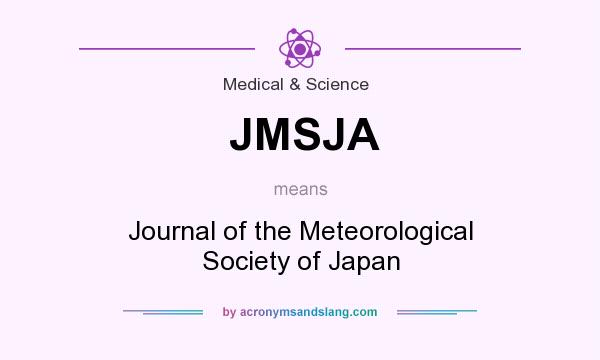 What does JMSJA mean? It stands for Journal of the Meteorological Society of Japan