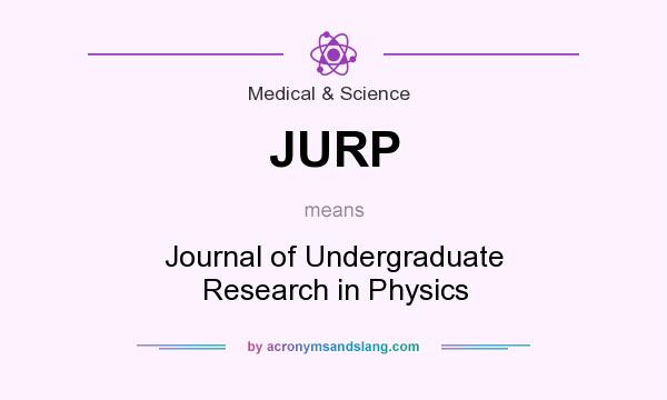 What does JURP mean? It stands for Journal of Undergraduate Research in Physics