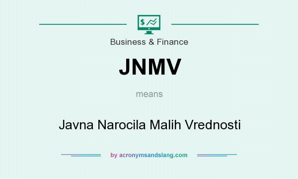 What does JNMV mean? It stands for Javna Narocila Malih Vrednosti