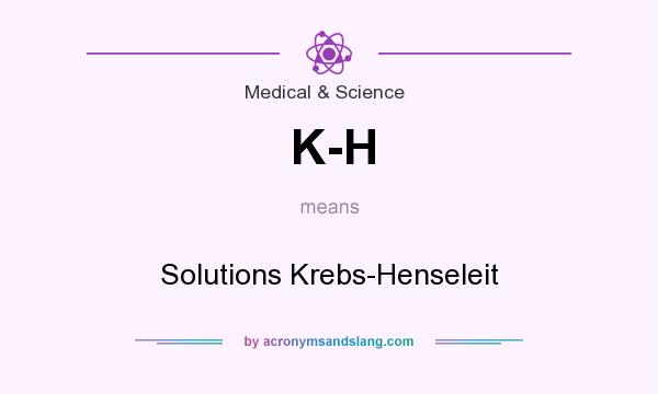 What does K-H mean? It stands for Solutions Krebs-Henseleit