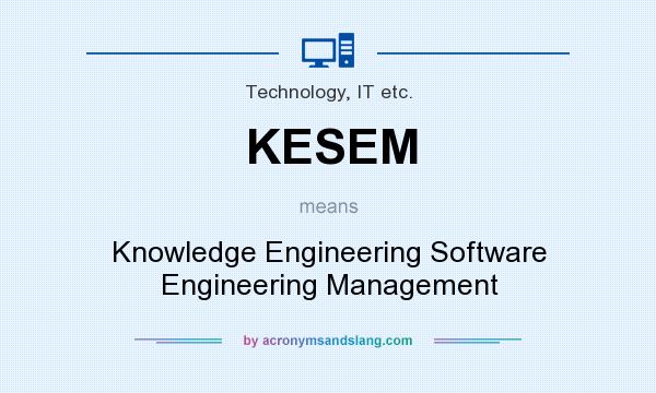 What does KESEM mean? It stands for Knowledge Engineering Software Engineering Management