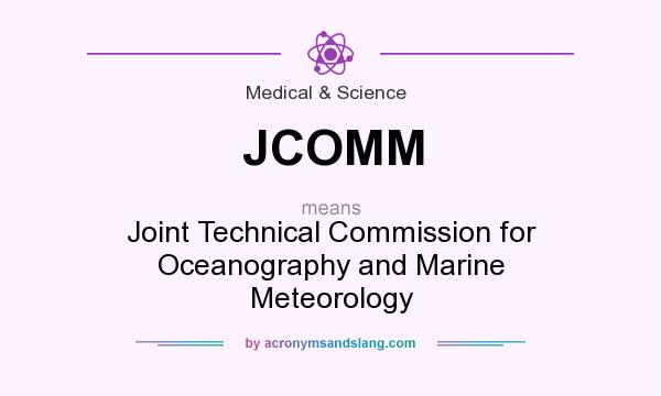What does JCOMM mean? It stands for Joint Technical Commission for Oceanography and Marine Meteorology