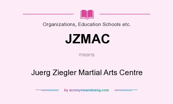 What does JZMAC mean? It stands for Juerg Ziegler Martial Arts Centre
