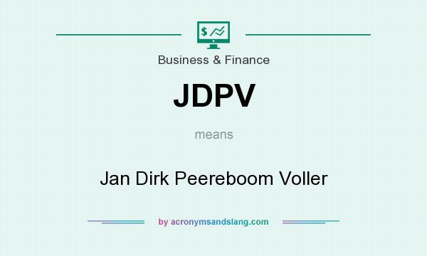 What does JDPV mean? It stands for Jan Dirk Peereboom Voller