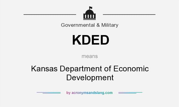 What does KDED mean? It stands for Kansas Department of Economic Development