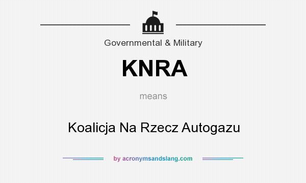 What does KNRA mean? It stands for Koalicja Na Rzecz Autogazu
