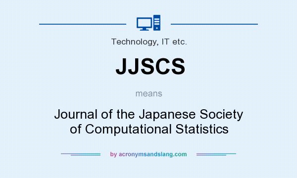 What does JJSCS mean? It stands for Journal of the Japanese Society of Computational Statistics