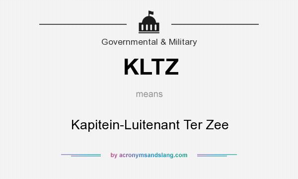 What does KLTZ mean? It stands for Kapitein-Luitenant Ter Zee