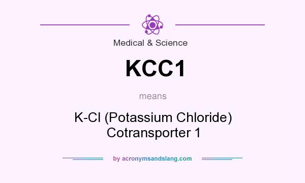 What does KCC1 mean? It stands for K-Cl (Potassium Chloride) Cotransporter 1