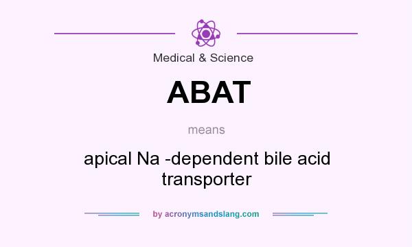 What does ABAT mean? It stands for apical Na -dependent bile acid transporter