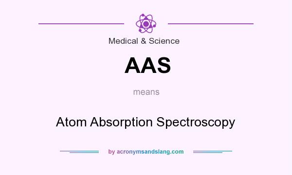 What does AAS mean? It stands for Atom Absorption Spectroscopy
