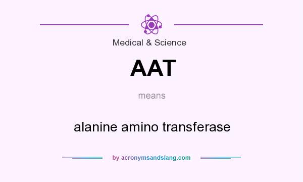 What does AAT mean? It stands for alanine amino transferase