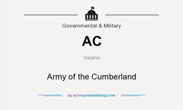 What does AC mean? It stands for Army of the Cumberland
