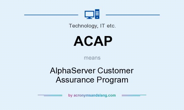 What does ACAP mean? It stands for AlphaServer Customer Assurance Program