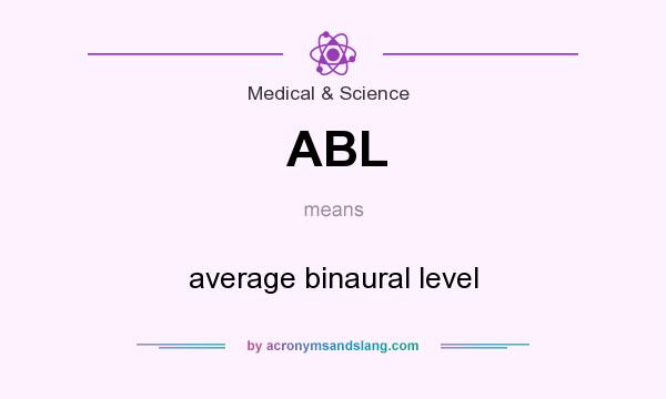 What does ABL mean? It stands for average binaural level
