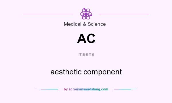 What does AC mean? It stands for aesthetic component